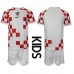 Cheap Croatia Home Football Kit Children World Cup 2022 Short Sleeve (+ pants)